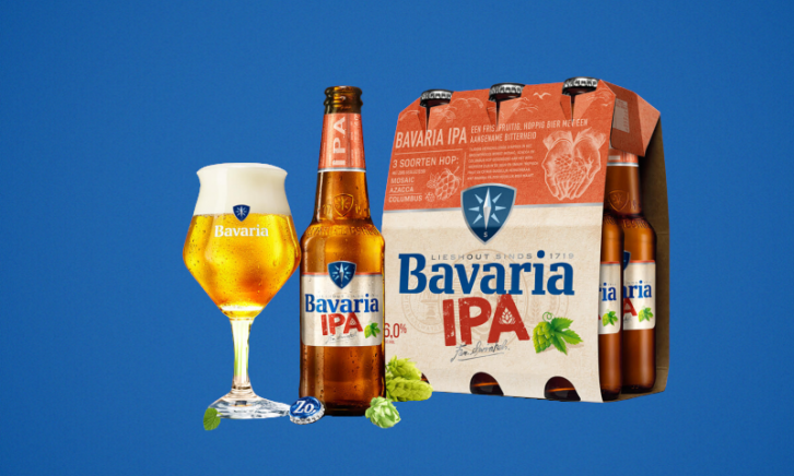 Bavaria IPA flesje glas en sixpack